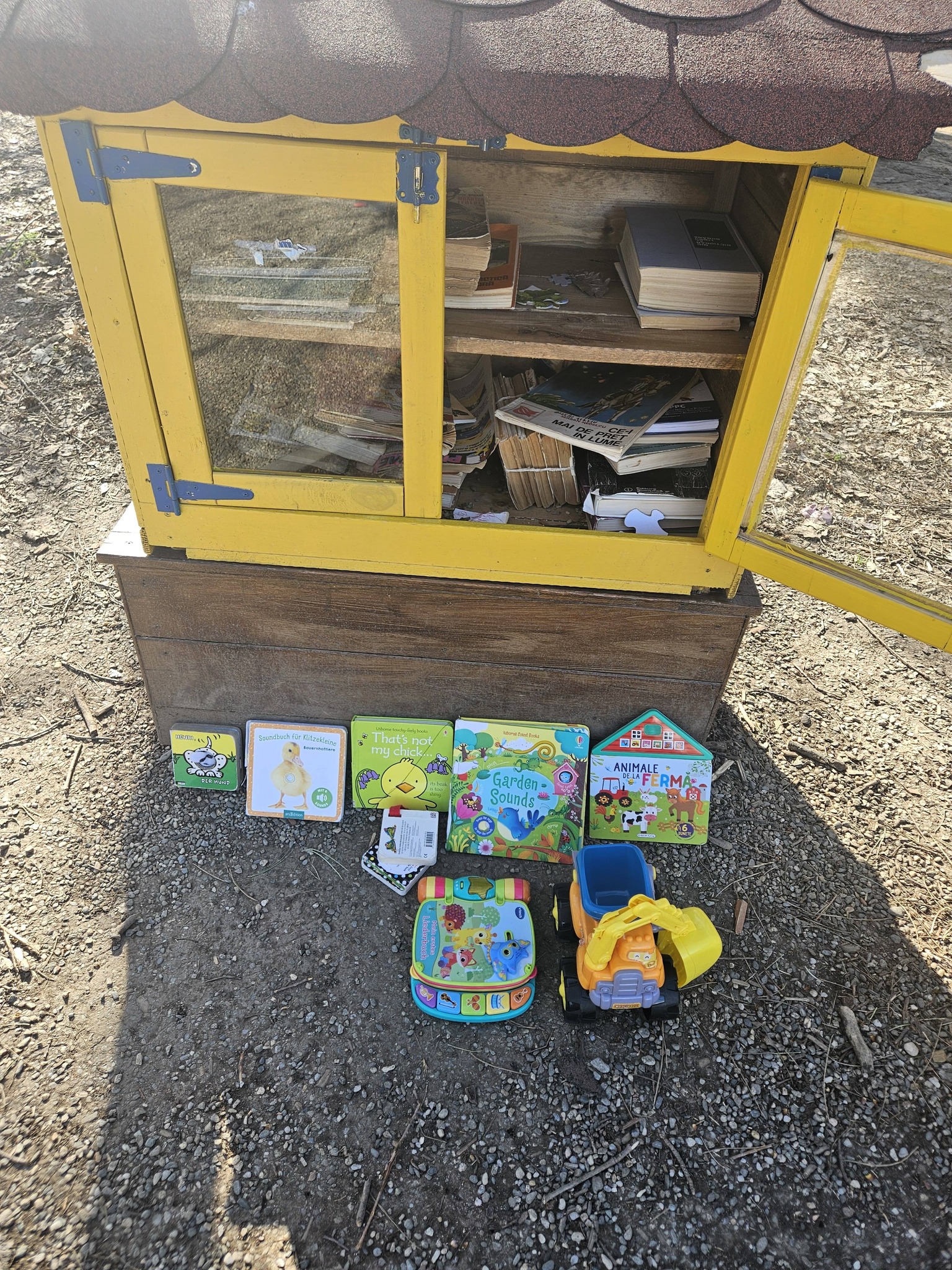I-au furat jucăria din parc, în Șelimbăr, iar după câteva zile a văzut-o la alt copil: băiețelul plânge după excavator lui