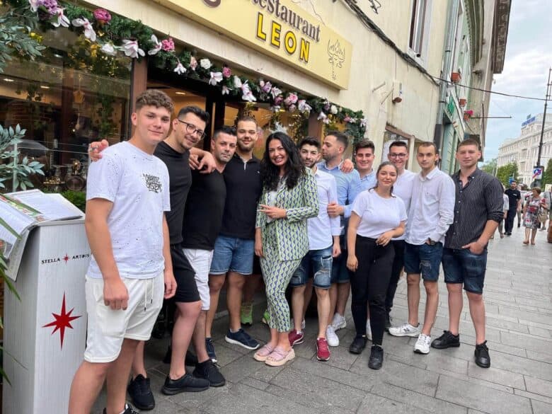 Restaurantul Leon de pe bulevardul Nicolae Bălcescu din Sibiu