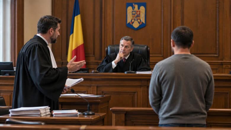 Sală de judecată, ilustrativă pentru noua procedură CSM de repartizare a dosarelor în instanțele din România