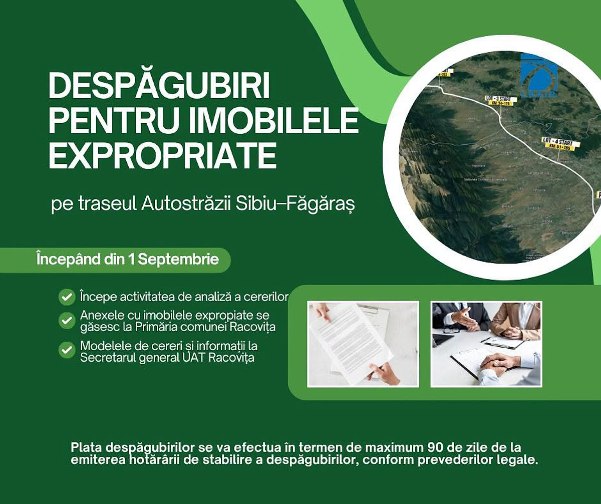 despăgubiri expropriere racovița