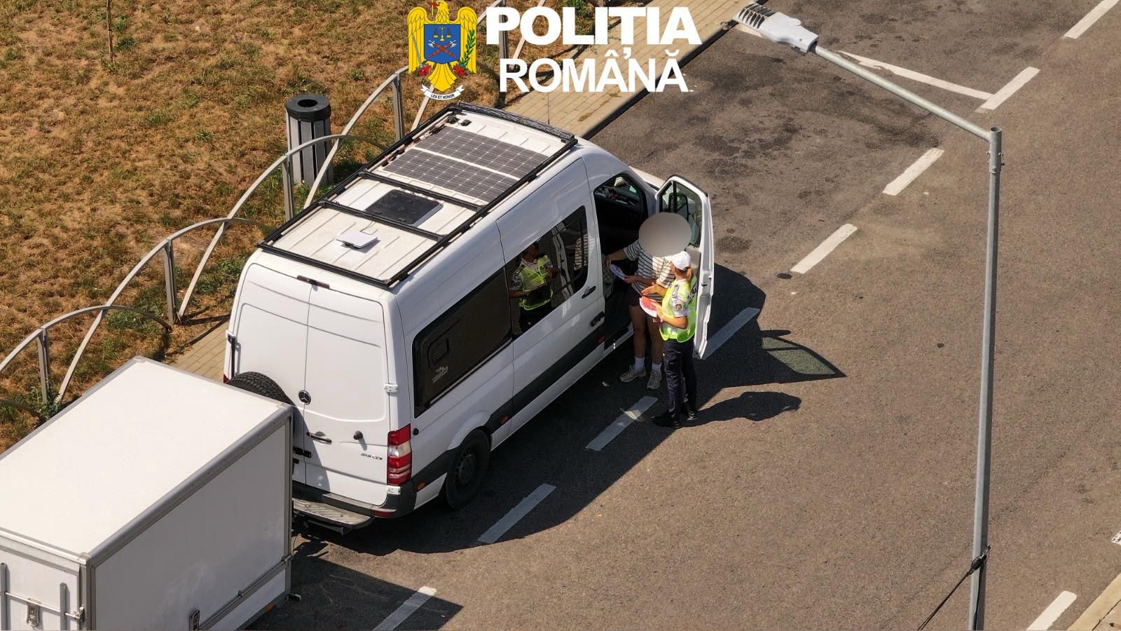 Razie pe A1 în județul Sibiu: un tânăr conducea fără permis, iar zeci de șoferi au fost amendați / foto