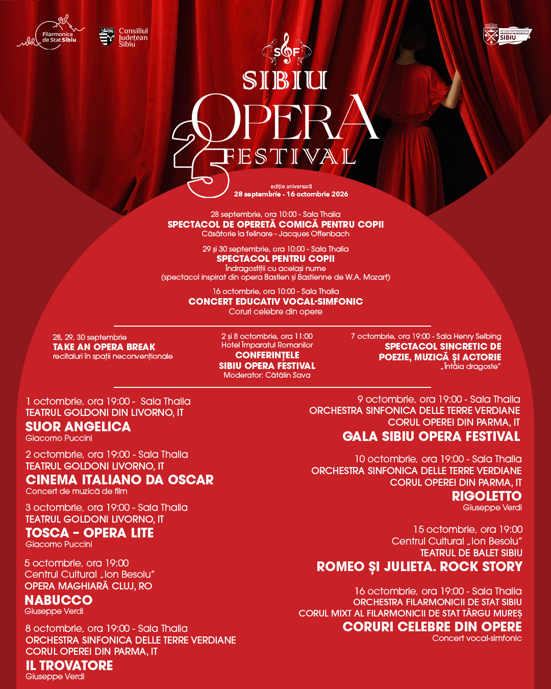 Sibiu Opera Festival continuă cu spectacole de operă și muzică de film. Lupeș: „Am început în forță” / video