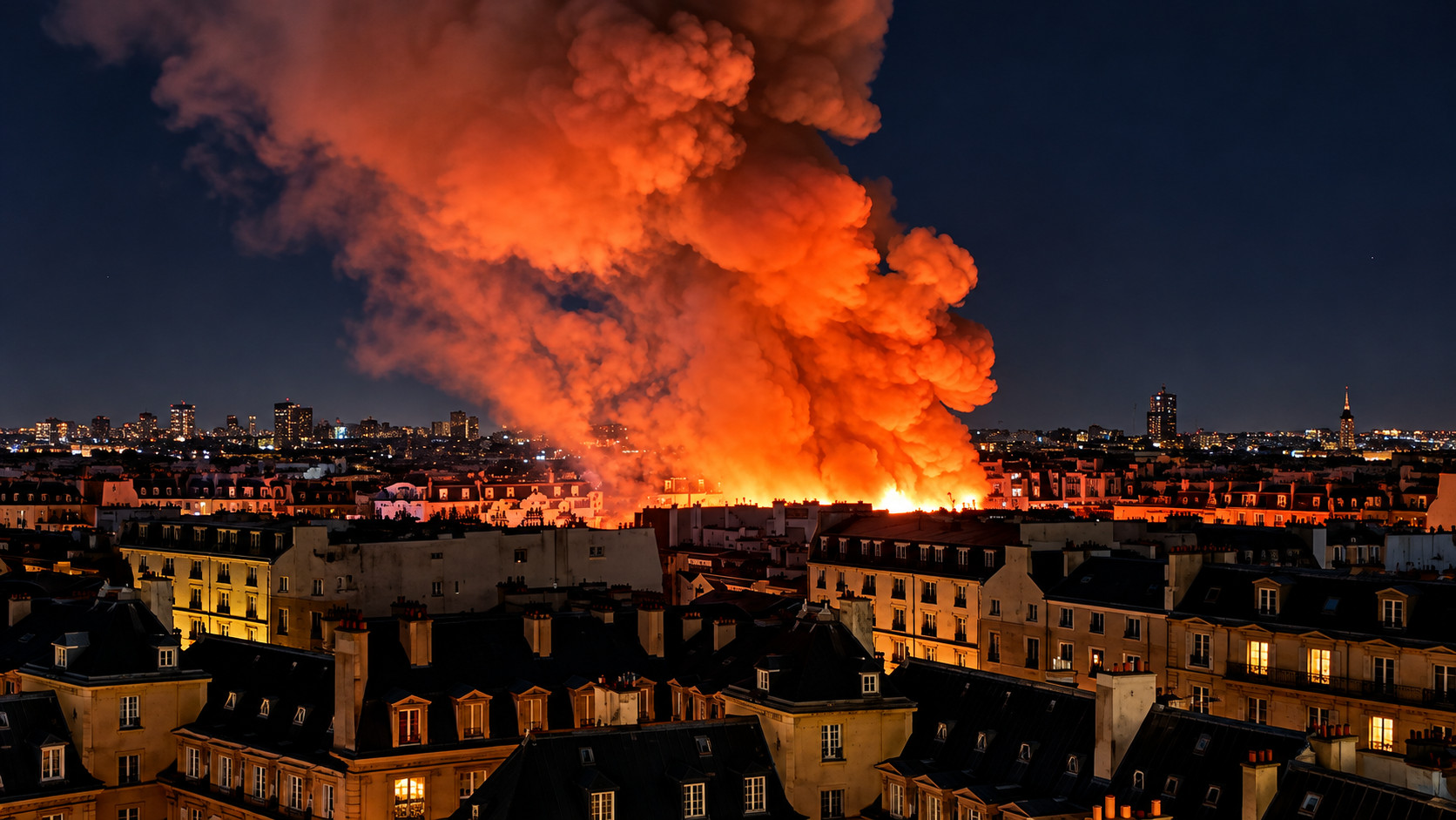 Incendiu devastator la Paris: o piață istorică a ars complet / video